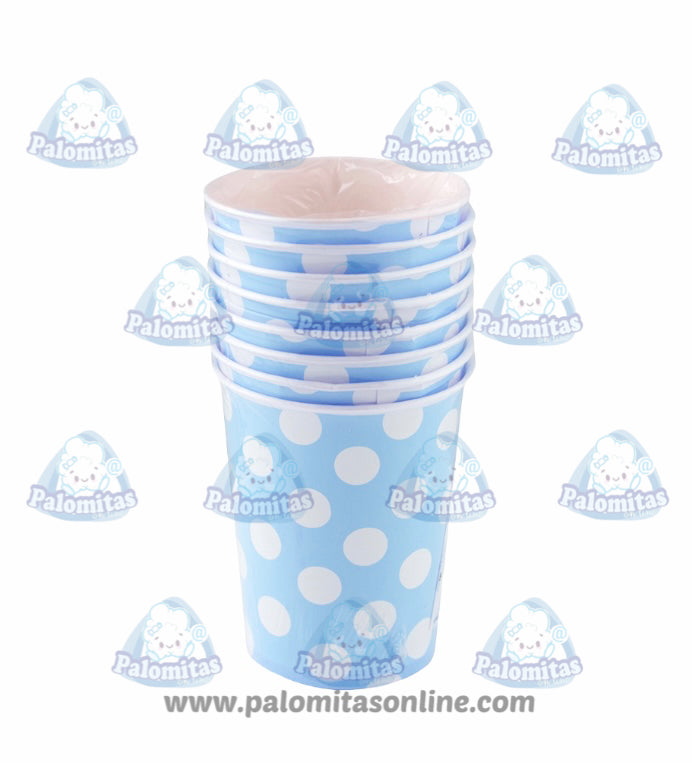 VASOS LUNARES BLANCOS FONDO AZUL 1.90 PALOMITAS ONLINE