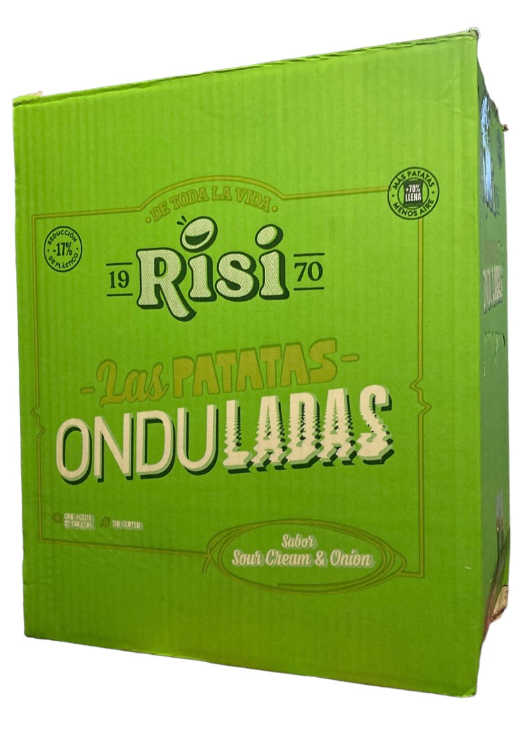 PATATAS RISI ONDULADAS SOUR CREAM & ONION 40gr CAJA