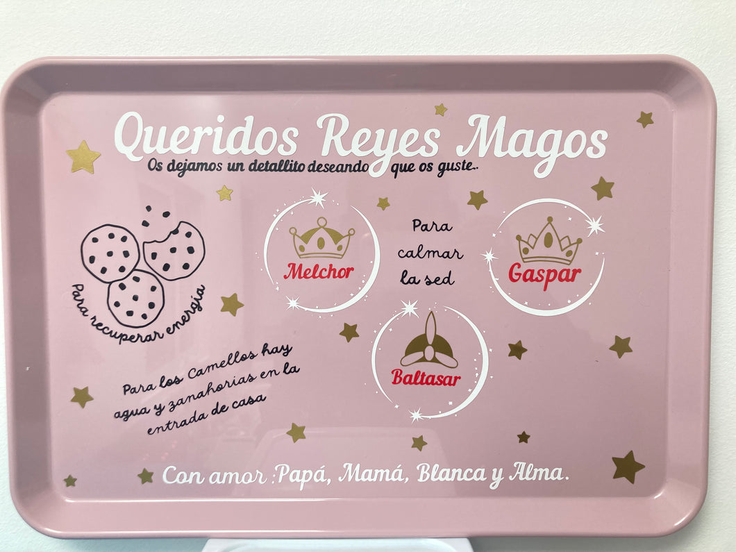 BANDEJA REYES MAGOS PERSONALIZADA