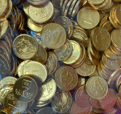 MONEDAS DE CHOCOLATE DORADAS