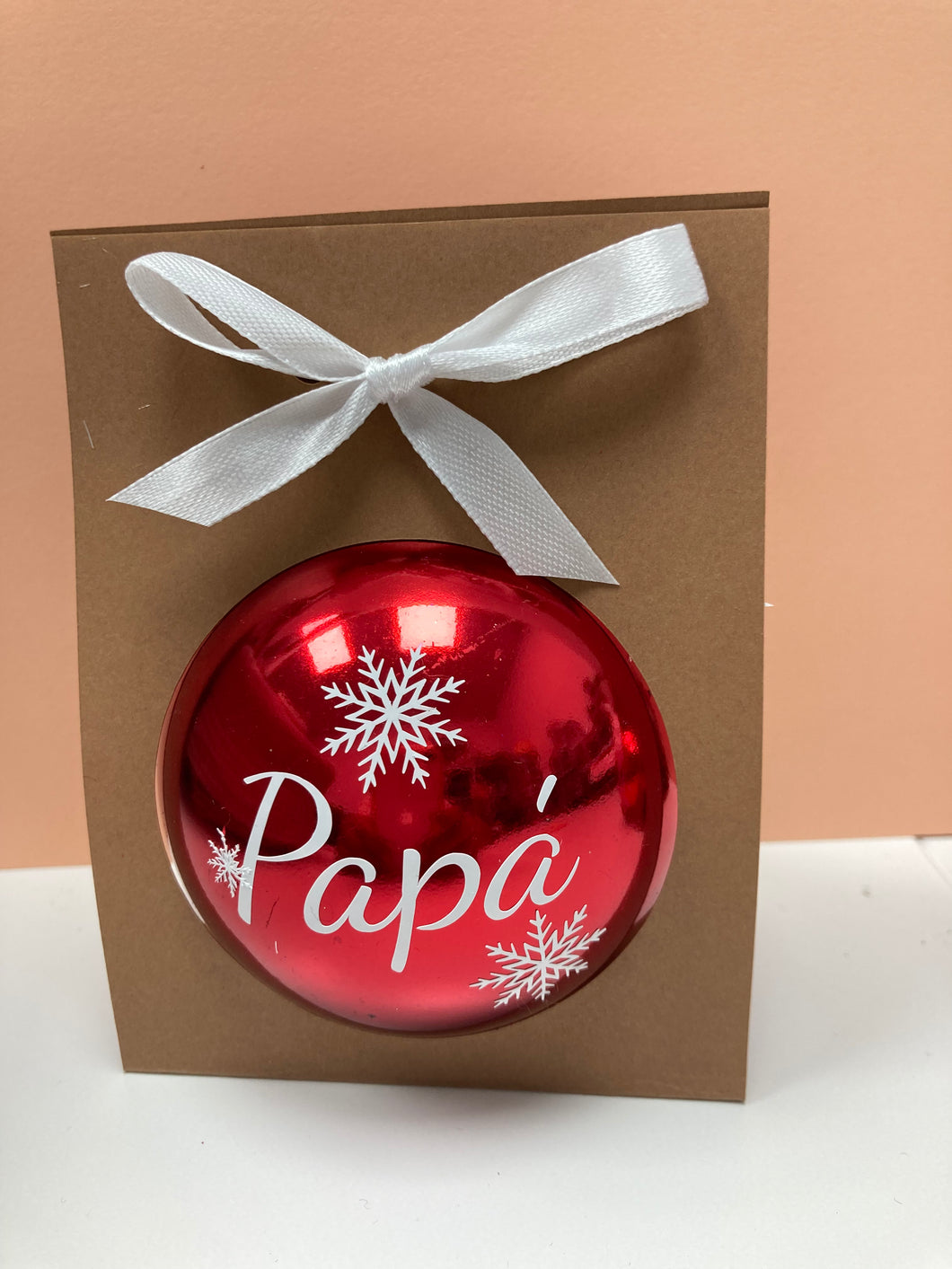 BOLA NAVIDEÑA PERSONALIZADA 8CM