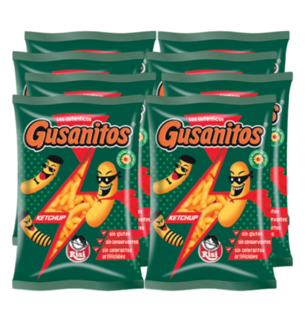 SNACKS GUSANITOS KETCHUP 85 GR