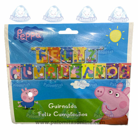 GUIRNALDA FELIZ CUMPLEAÑOS PEPPA PIG 4.20 PALOMITAS ONLINE
