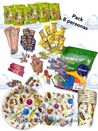 PACK II SWEET PARTY + CHUCHES 8 PERSONAS 24.95 PALOMITAS ONLINE