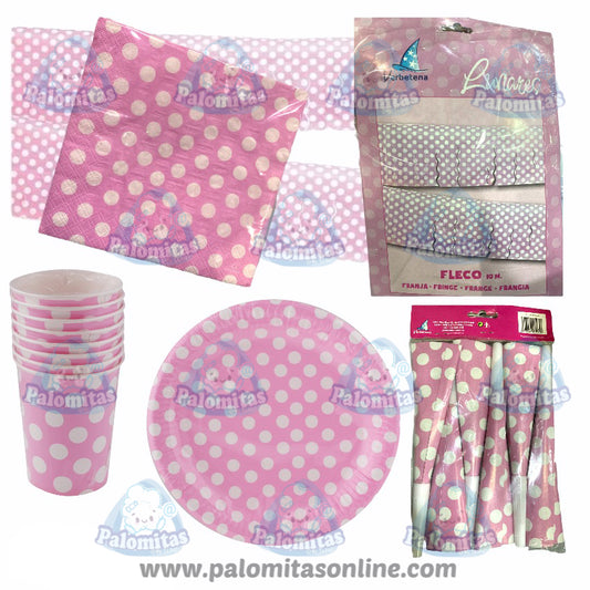 PACK II LUNARES BLANCOS FONDO ROSA 6-8 UDS 14.95 PALOMITAS ONLINE