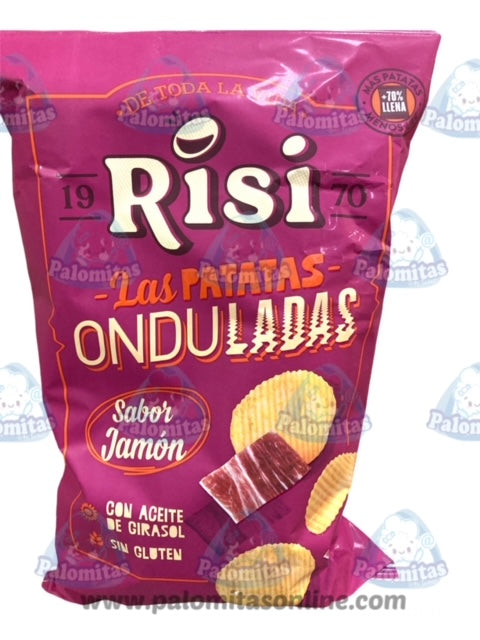 PATATAS RISI ONDULADAS JAMÓN 100Gr