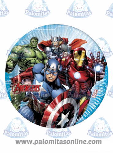 PLATOS AVENGERS LOS VENGADORES MARVEL 3.90 PALOMITAS ONLINE