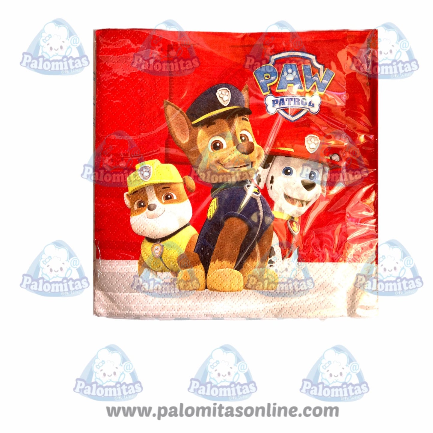 SERVILLETAS PAW PATROL PATRULLA CANINA. 3.90 PALOMITAS ONLINE