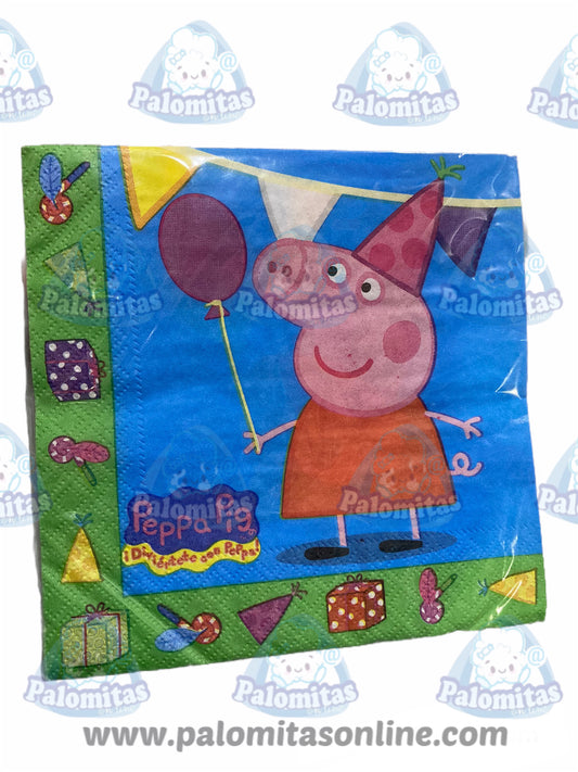 SERVILLETAS PEPPA PIG 3.90 PALOMITAS ONLINE