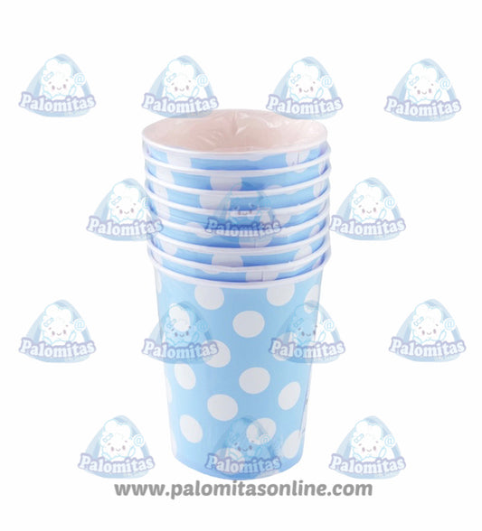 VASOS LUNARES BLANCOS FONDO AZUL 1.90 PALOMITAS ONLINE